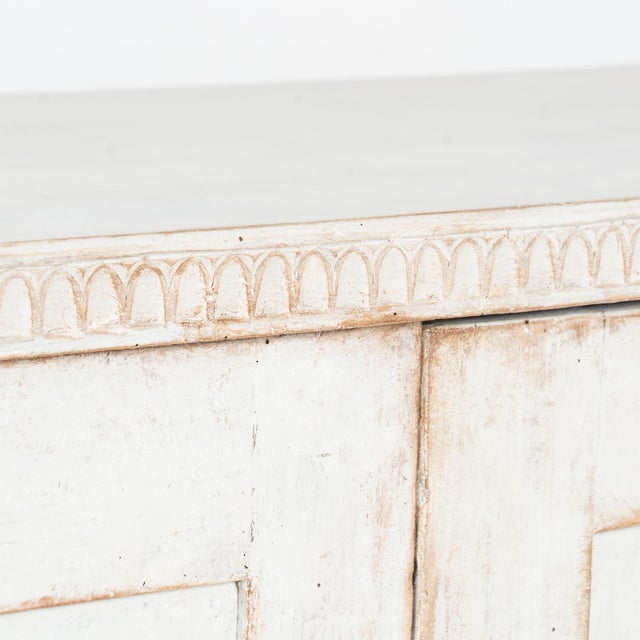 White 19th Century Swedish White Gustavian Cabinet Sideboard For Sale - Image 8 of 15