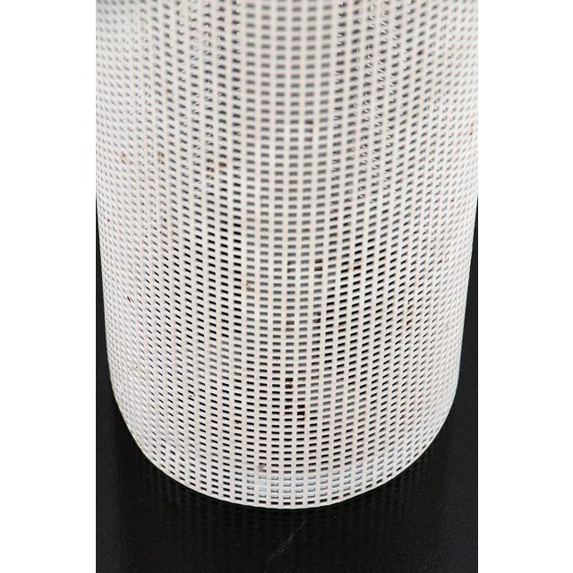 Vintage Italian White Metal Floor Lamp, 1960 For Sale - Image 6 of 12