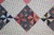 Navy Blue Vintage Handmade American Pinwheel Variant Postage Stamp Patchwork Quilt 76" For Sale - Image 8 of 12