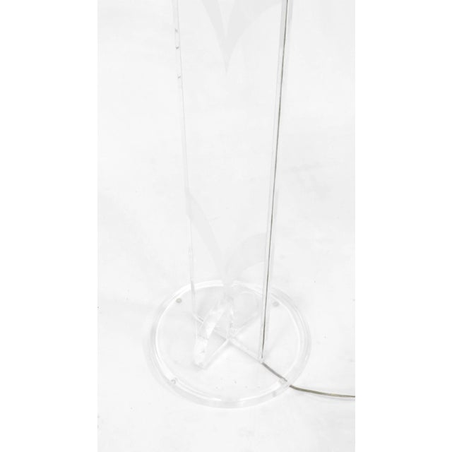 Metal Pair of 1980s Art Deco Revival Lucite Torchieres by Hivo Van Teal For Sale - Image 7 of 9