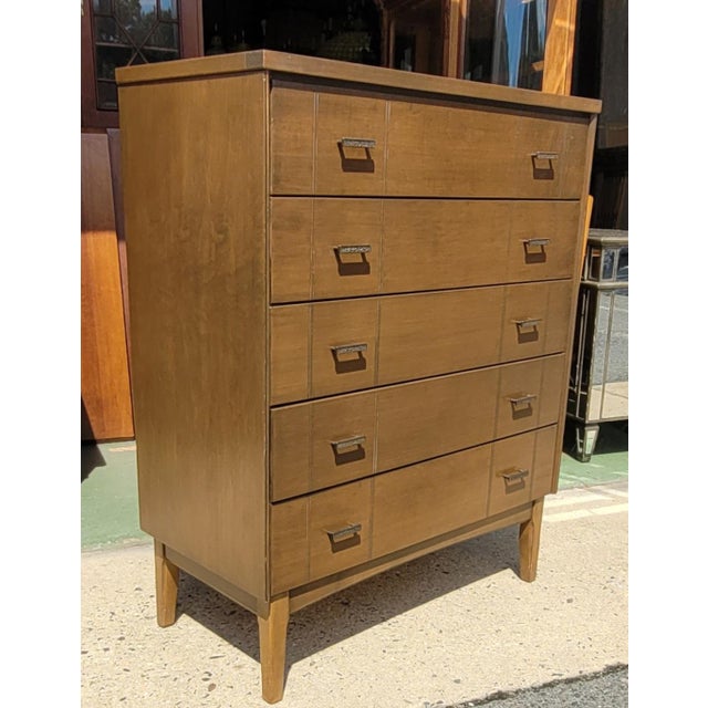 Mid Century Modern Tall Chest of Drawers For Sale - Image 12 of 13