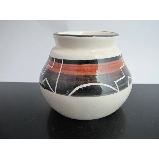 .Glazed Native American Pottery Vase With Geometric Design For Sale In Portland, OR - Image 6 of 6