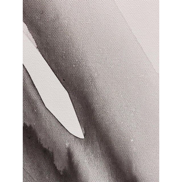 Steep Descent by Sara Melzer | Ink on Canvas Abstract landscape with a steep slope. For Sale - Image 4 of 5