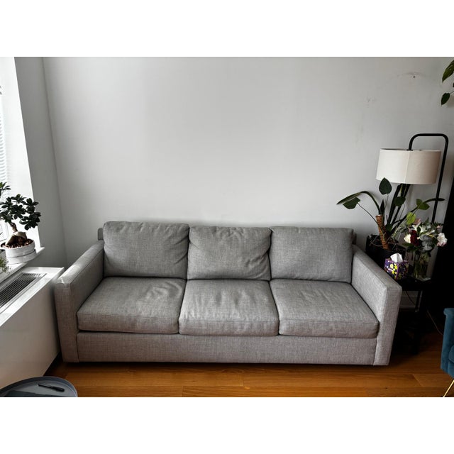 Crate & Barrel Crate & Barrel Like New Gray Sofa - Only 6 Months Old For Sale - Image 4 of 5
