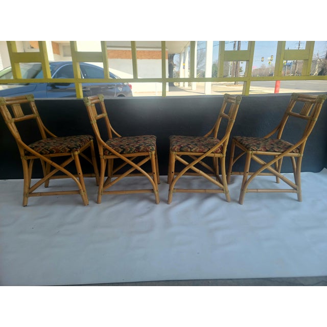 La Jolla Ratan Co Set of 4 Chairs For Sale - Image 4 of 11