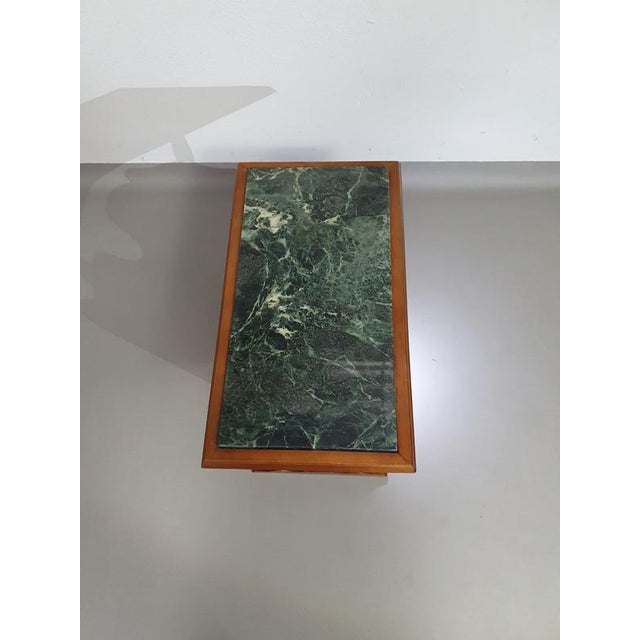 Magazine Holder with Green Marble Top, 1960s For Sale - Image 12 of 17