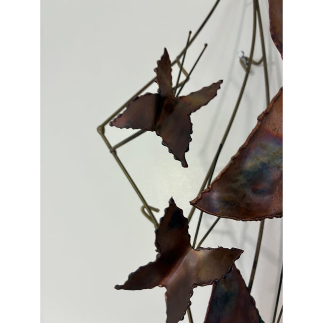 Metal Brutalist Torch-Cut Copper Butterfly Wall Sculpture For Sale - Image 7 of 13