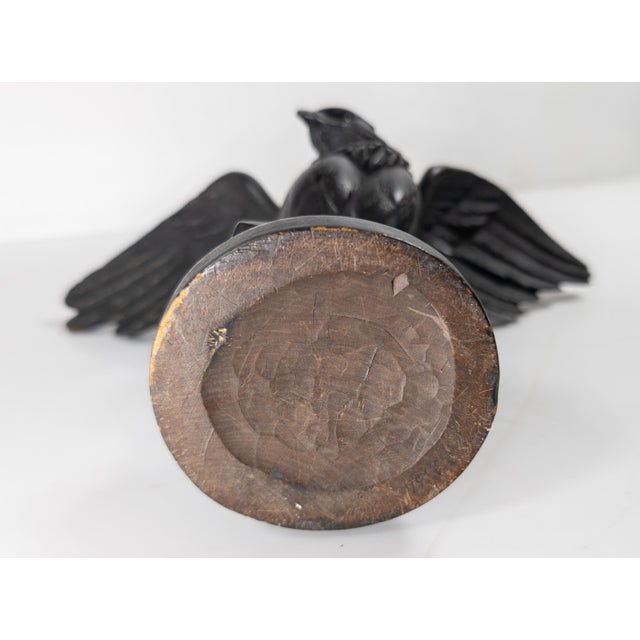 19th Century German or Swiss Black Forest Carved Eagle Bird of Prey For Sale - Image 11 of 12