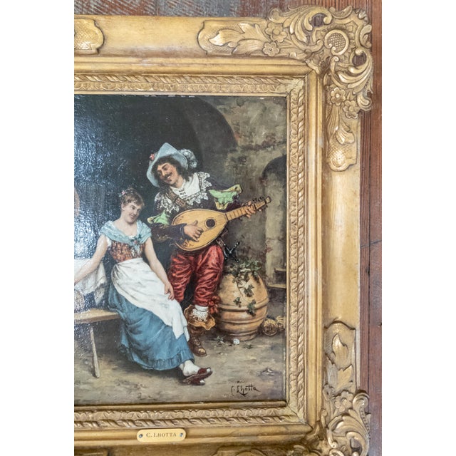 19th Century Continental European Dutch Style Interior Tavern Genre Scene Painting, Signed For Sale - Image 4 of 16