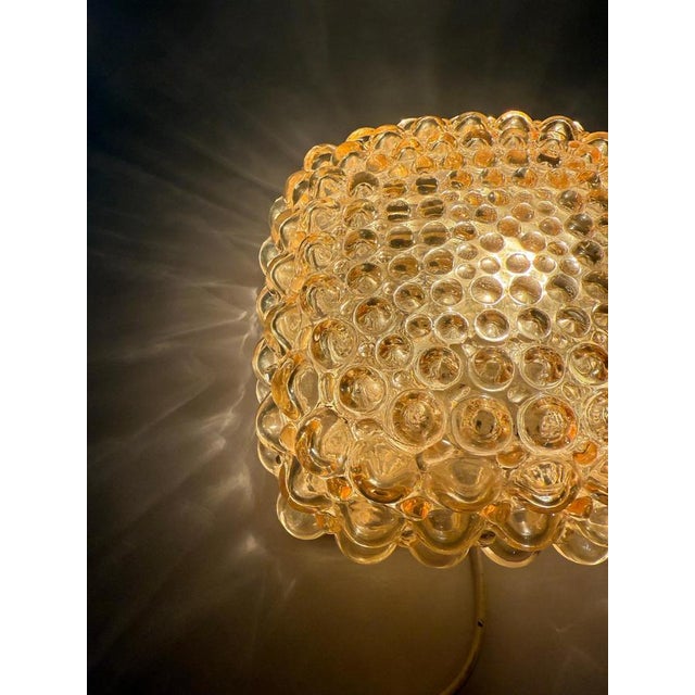 Golden Bubble Wall Light with Glass by Helena Tynell for Glashütte Limburg, 1960s For Sale - Image 3 of 17
