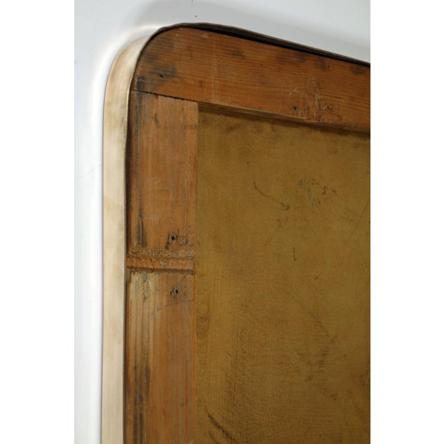 Gold Art Deco Modern Italian Design Brass Wall Mirror, 1930 For Sale - Image 8 of 9