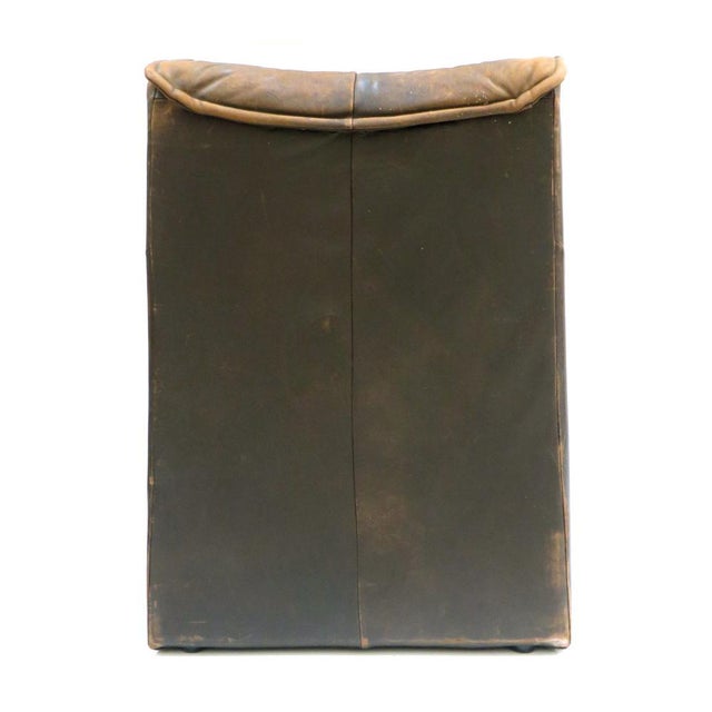 Mid-Century Modern Vintage Brutalist Leather Armchairs in the style of Gerard van den Berg, 1970s For Sale - Image 3 of 11