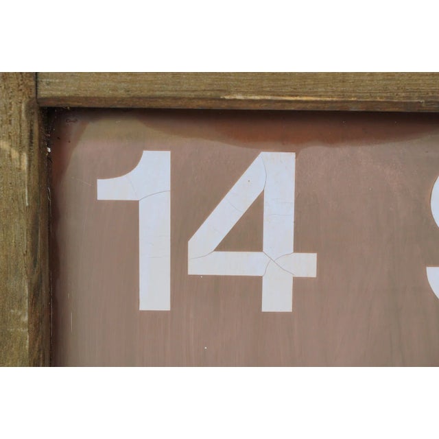 Traditional Late 20th Century Reclaimed Wood 14 Storeroom Canteen Outdoor Sign For Sale - Image 3 of 7