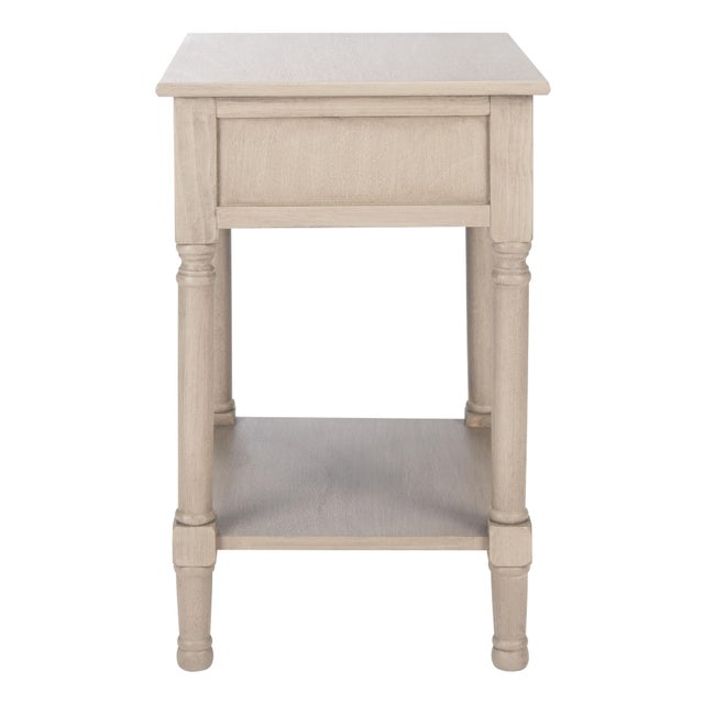 Tate 1 Drawer Accent Table in Greige For Sale - Image 10 of 11