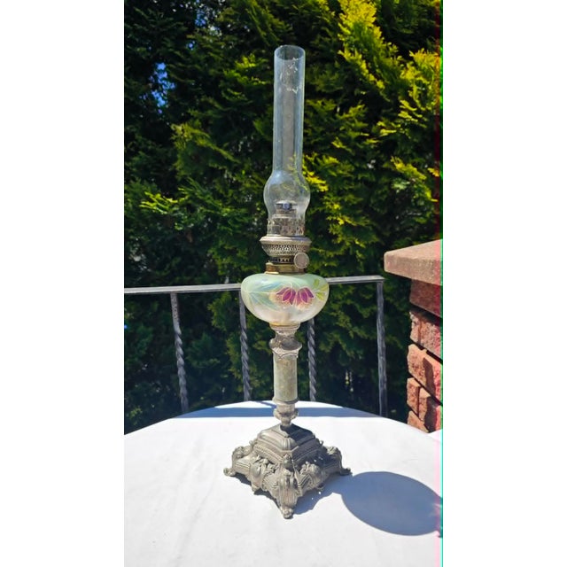 Antique Oil Lamp from L.R.Apollon, 1800s For Sale - Image 11 of 11