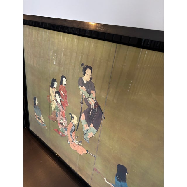 Late 20th Century Late 20th Century Chinoiserie Samurai Wall Art Ll - A Pair For Sale - Image 5 of 10