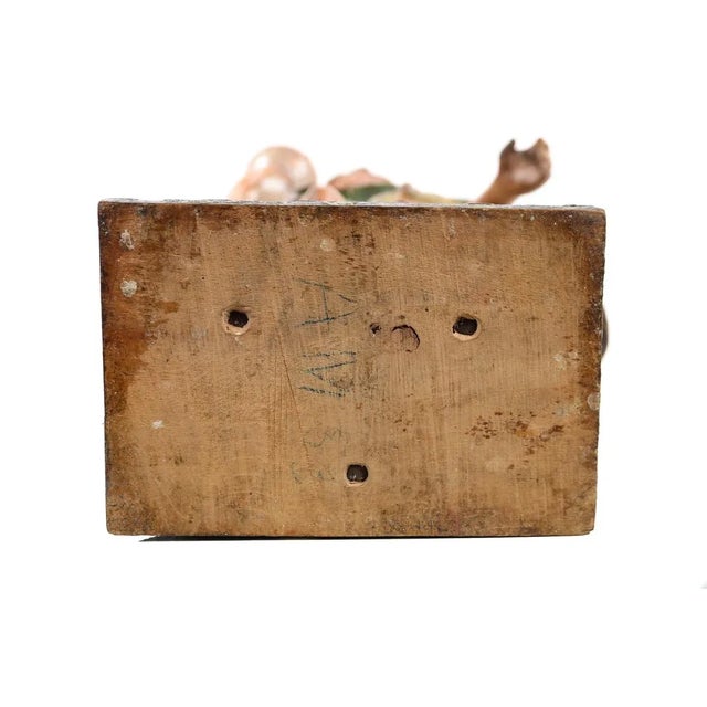 17th Century Venetian Polychrome & Giltwood Angel Torchères - A Pair For Sale - Image 10 of 10