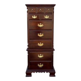 Vintage 1980’s Traditional Cherry 7 Drawer Lingerie Chest For Sale