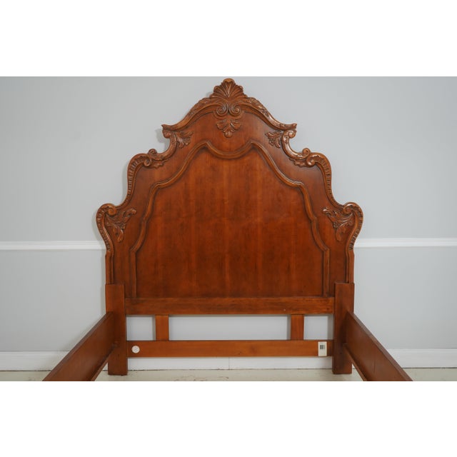 French Country Century Country French Queen Size Cherry Bed For Sale - Image 3 of 18