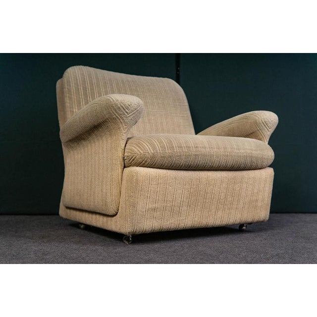 Mid-Century Beige Fabric Chair For Sale - Image 10 of 18