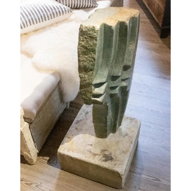 20th Century Abstract Modernist Stone Sculpture of Three Faces in Profile For Sale - Image 9 of 10