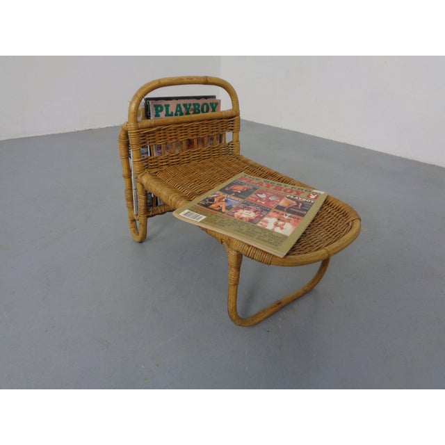 Filigree Rattan Magazine Rack, Germany, 1960s For Sale - Image 10 of 18