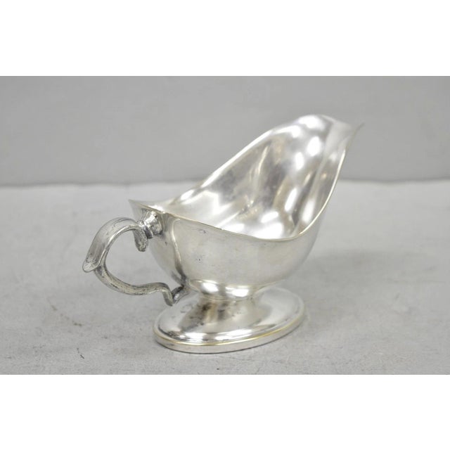 Vintage Victorian Silver Plated Trophy Cup Sauce Gravy Boat With Handle For Sale - Image 4 of 8