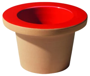 Portavaso Pofi in Red by Mario Scairato for Internoitaliano
