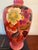 This is a match pair of Bristol glass vases meaning the flowers are positioned opposite of one another on each vase. The...