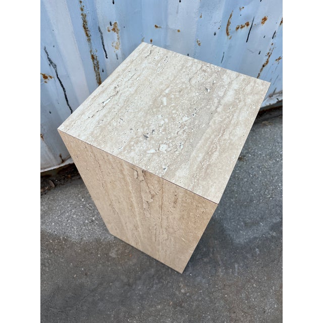 Postmodern Postmodern Marbleized Laminated Pedestal. Circa 1980s For Sale - Image 3 of 10