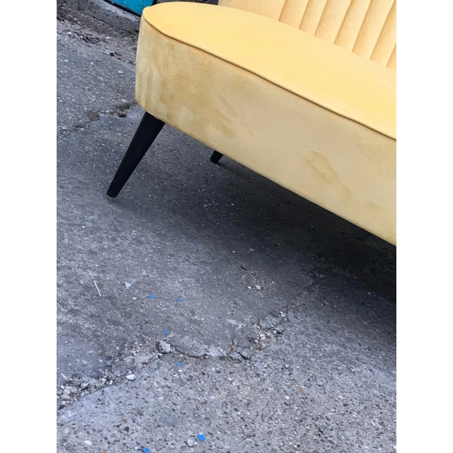 Mid-Century Modern Yellow Club Sofa, 1960s For Sale - Image 3 of 4