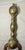 Antique 18th Century Wrought Iron Turned Brass English Fireplace Tongs Tool 7 For Sale - Image 4 of 10