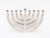 Late 20th Century Postmodern Silver Plate Balancing Menorah For Sale - Image 5 of 8