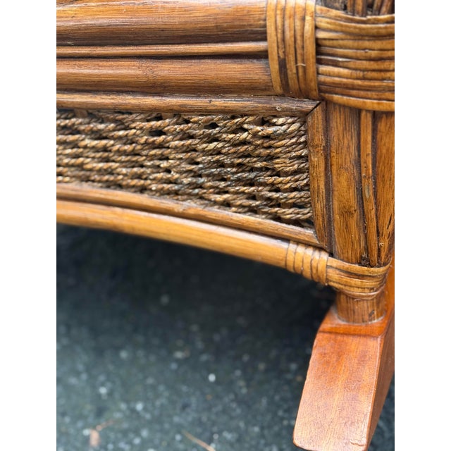 Bar Harbor Woven Wicker and Rattan Rocker For Sale - Image 12 of 12
