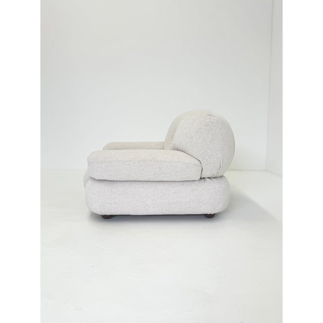 Textile Sapporo Chair in Crème Beige by Mario Marenco for Mobil Girgi, 1970s For Sale - Image 7 of 13