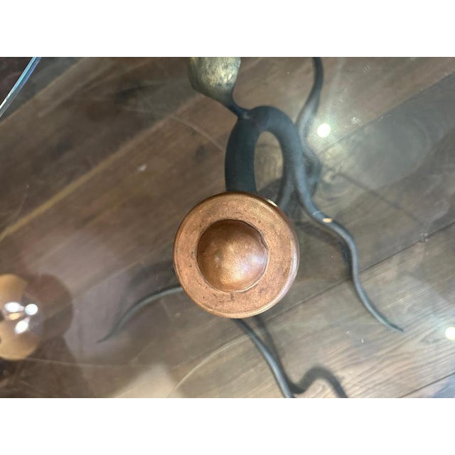 Dutch Organic Studio Design Wrought Iron Side Tables, 1990, Set of 2 For Sale - Image 9 of 10