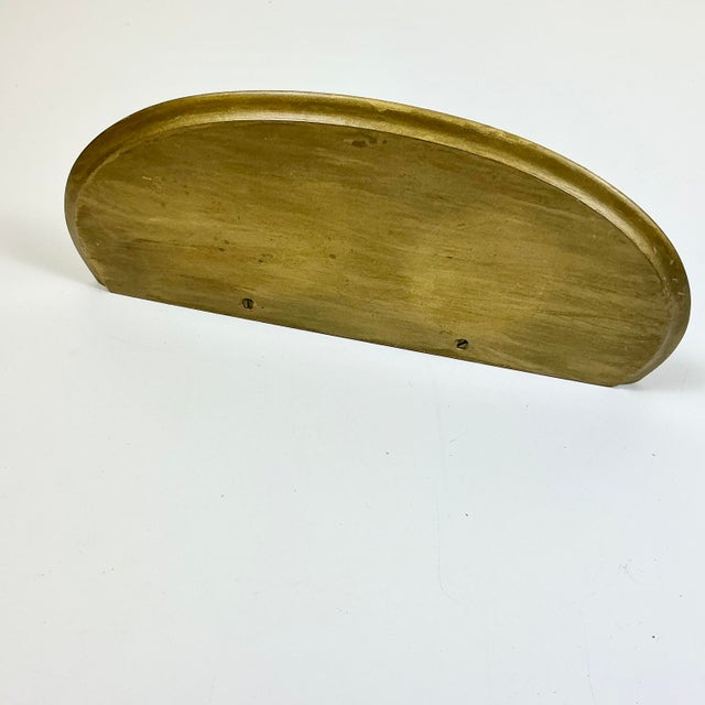 1970s 1970s Vintage Hollywood Regency Boho Chic Americana Syroco Wood Gilded Wall Bracket Shelf For Sale - Image 5 of 18