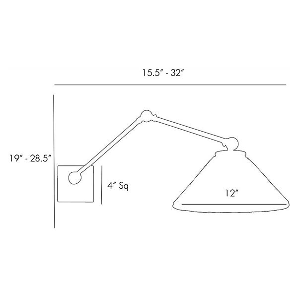 2020s Padma 19" Adjstable Arm Sconce For Sale - Image 5 of 5