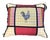 French Country Rooster Needlepoint Accent Pillow For Sale