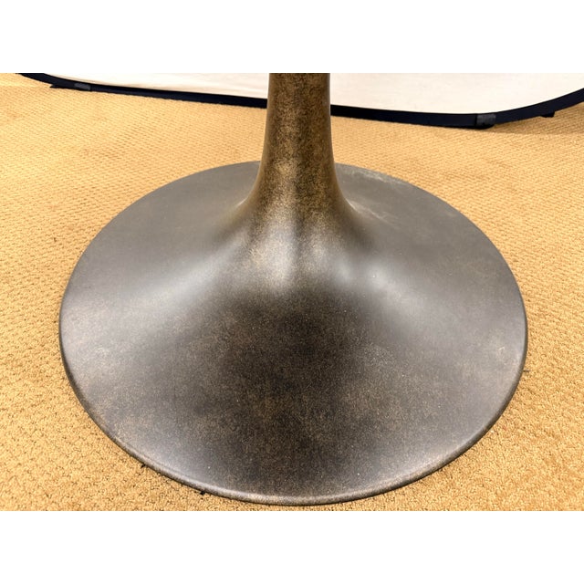 Williams-Sonoma Williams Sonoma Round Tulip Table With Black Marble Top and Pedestal Base For Sale - Image 4 of 4