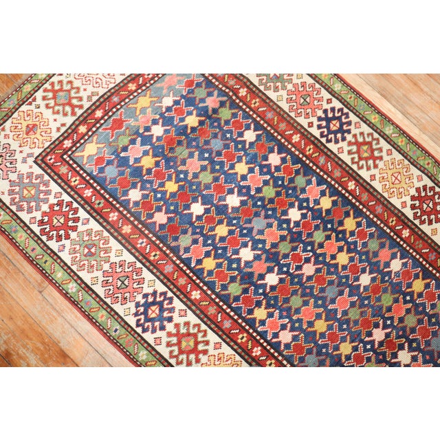 Caucasian Kuba Small Antique Runner For Sale - Image 9 of 18