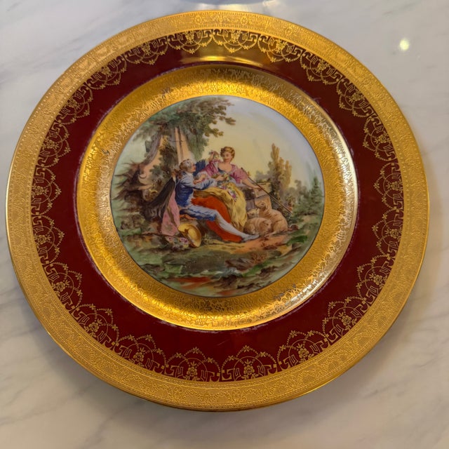 In the Style of Royal Vienna Courting Plates, Set of Twelve For Sale - Image 11 of 17