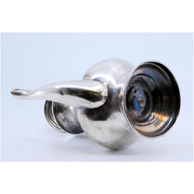 Silver Coffee Pot with Knob Lid For Sale - Image 3 of 10