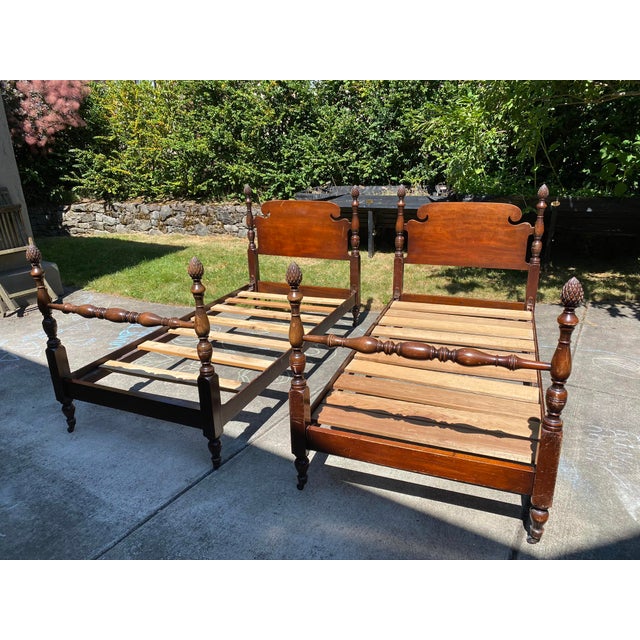 Antique Twin Spindle Beds a Pair Chairish