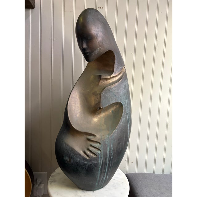 Angelo Basso Bronze Sculpture -“Mother and Child” -Limited Edition numbered VIII/IX -Signed -approximately 23.5” x 13.5”...