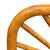 1950s 1950s Restored Single-Strand Fanning Rounded Rattan Wall Mirror W/ Stick Reed Rattan For Sale - Image 5 of 7