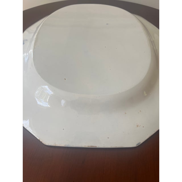 Early 20th Century Blue and White English Ironstone Serving Platter For Sale - Image 11 of 12