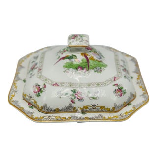 Vintage Chinoiserie Covered Serving Dish For Sale