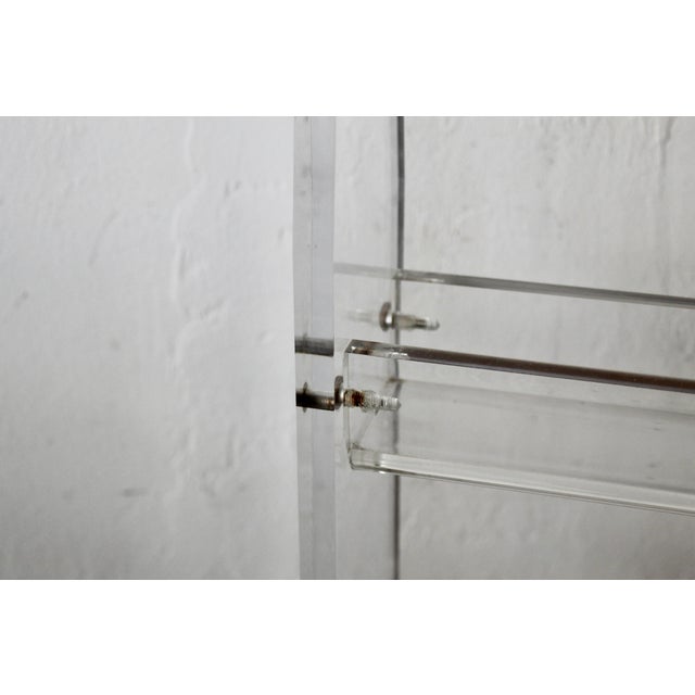 Transparent 1970s Charles Hollis Jones Style Lucite Acrylic Valet Stand For Sale - Image 8 of 10