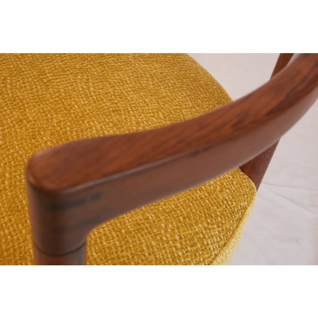 Wood Rare Rosewood Model 195 Dining Chairs Attributed to Ole Gjerlov-Knudsen & Torben Lind for France & Son C1960, Set of 4 For Sale - Image 7 of 12